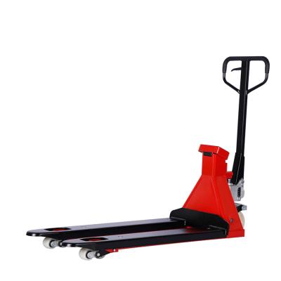 China Warehouse Material Handling Pallet Truck Short Scale 3ton Scale Forklift Manual Pallet Truck for sale