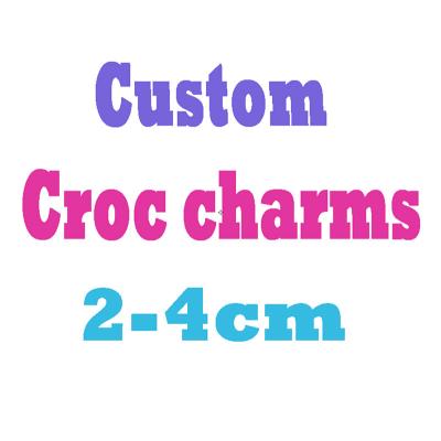 China Durable Charms Crocs Pe Custom Supplied Cute Rubber PVC Croc Charms For Clog Business Special Design DIY Logo Personal Promotional Gift for sale