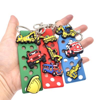 China Factory Supply Rubber Soft PVC Key Chain Directly With Holes Hot Selling Cartoon Metal Rubber Charms For Hinder 2D/3D Charms for sale