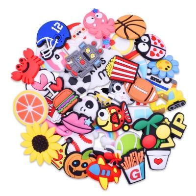 China Shoe Decoration 40Pcs Croc Shoe Charms For Wristband/Kids Cartoon Bracelet/Child Slip On/Treasure Kids Birthday Gift for sale