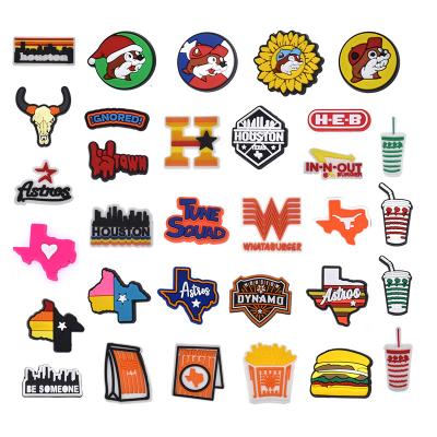 China Goods Houston Croc Charms 2022, Hot Selling Houston Shoe Charm Fit For Wholesale Clog Texas Clog Charm For Shoe Decoration for sale