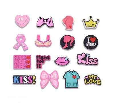 China Handmade Hot Sale Fighting Cancer Theme PVC Patches Rubber Patch For Garment Decorative Accessories for sale