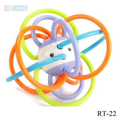 China Safety Baby Organic Rattle Soft Safety Boiled Plastic TPU Rattle Toy teether baby organic rattle for sale