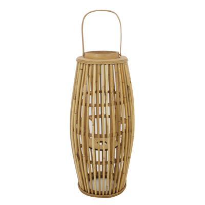 China Eco-friendly Handmade Rattan Woven Lantern Hanging Decorations Chinese Eco-Friendly Lantern Decor Willow Wicker Candle Holder Home Lanterns for sale