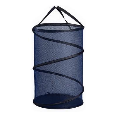 China YRMT Round Mesh Sustainable High Quality Durable Net Collapsible Laundry Bag Collapsible Laundry Hamper for sale