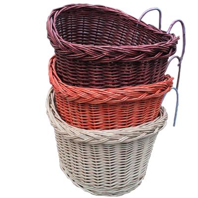 China YRMT Eco-friendly Factory Removable Bike Handmade Woven Front Basket Hanging Wicker Bicycle Basket for sale