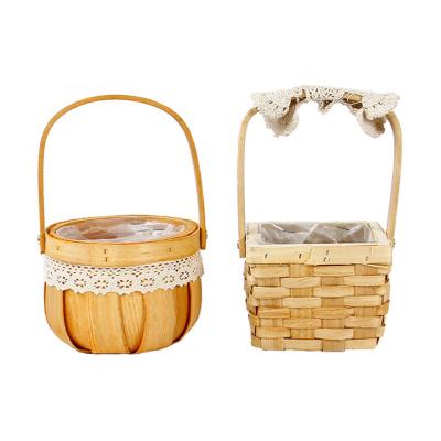 China Customizable Europe Woven Baskets Storage Baskets FLOWER BASKETS POTS POTS For GARDEN for sale