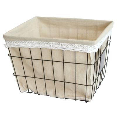 China YRMT Eco-friendly Wholesale Customized Laundry Hamper Wire Mesh Laundry Hamper Basket With Fabric Liner for sale