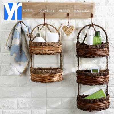 China Eco - Friendly Wholesale Rattan Woven Flower Hanging Basket For Plants for sale