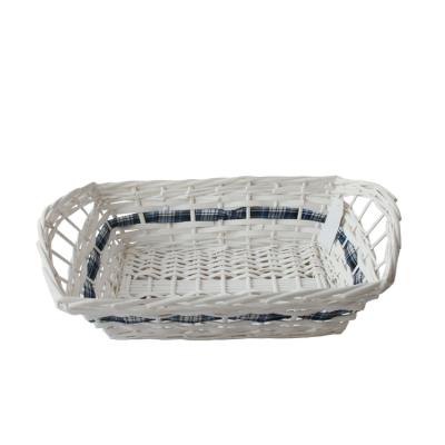 China Large Gift Basket Woven Eco - Friendly Wicker Storage Baskets With Handles for sale