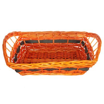 China China Sustainable Supplier Hot Selling Empty Gift Storage Basket Wicker Tray for sale