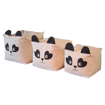 China Detachable and Washable Cloth Stools Kids Cartoon Panda Pattern Handmade Lazy Stool For Sale Customized for sale