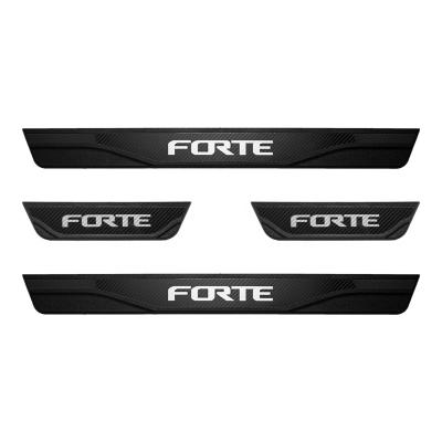 China Portable High Quality Car Door Sill Protector For KIA FORTE Stainless Steel Door Sill Scuff Plates Protector Sticker 4PCS for sale