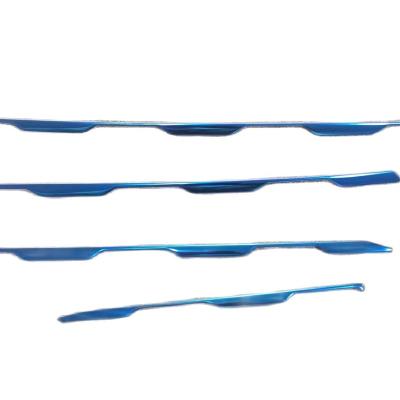 China Simple Color Without Pattern Stainless Steel Front Grille Cover Trim Molding Chrome Protector Sticker For TOYOTA RAV4 2019-2022 Blue for sale