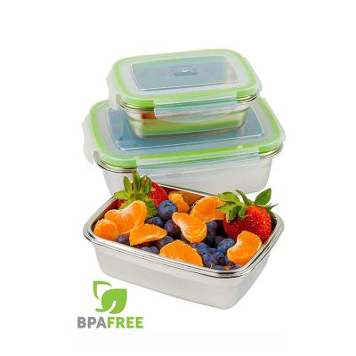 China Leakproof Freshness Preservation 18/8 Stainless Steel Lunch Box Food Storage Container for sale