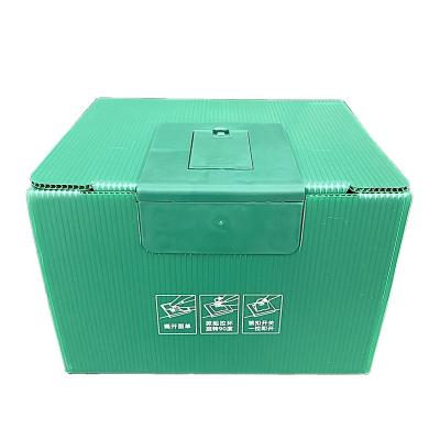 China Eco-friendly Green PP Corrugated Plastic Storage Bins PP Logistic Shipping Boxes Colored Corrugated PP Packaging Box for sale