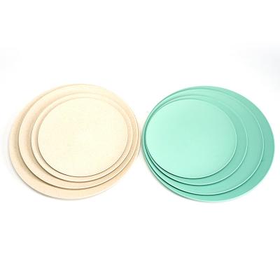 China Viable Custom Round Dish School Canteen Plate Hotel Factory Disc PLA Disc Biodegradable Melamine Material Dishes for sale