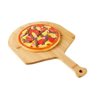 China Sustainable Natural Bamboo Pizza Skin With Handle For Homemade Pizza And Bread Baking Size (12inch, BAMBOO) for sale