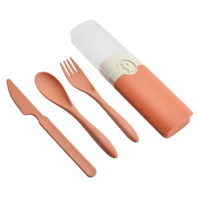 China Top Sponsor Listing Wheat Straw Spoon Fork Knife Set Eco-Friendly Travel Camping Spoon Straw Cutlery Camping Wheat Cutlery: 16*3.1/ Fork: 15.5*2.5/Knife: 18.5 for sale