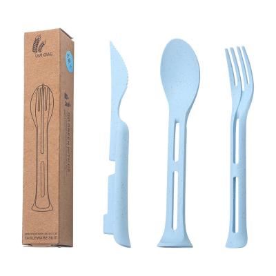 China Eco Friendly Heat Proof Wheat Straw Knife Spoon Fork Flatware Cutlery Set Spoon: 16.9*3.6/ Fork: 16*2.1/ Knife: 16.5*1.5 for sale