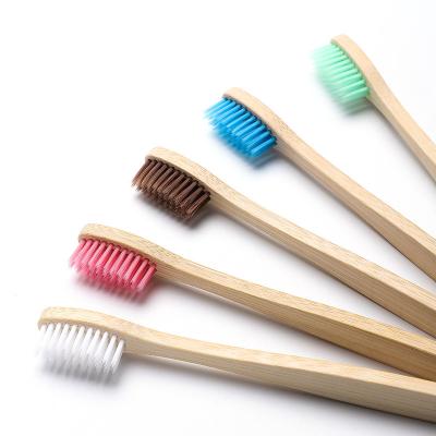 China Nylon Free Bamboo Toothbrush Manufacturer With Free Samples Home Hotel Biodegradable Rainbow 4 Bpa Office Travel Toothbrush for sale