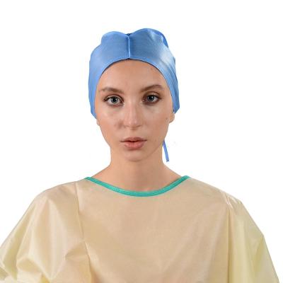 China Head Protect Disposable Hospital Cap Non Woven Head Cover Doctor Surgical Cap for sale