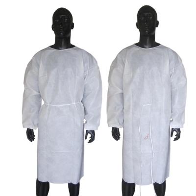 China Physician or Visitor Use Physician AAMI Level 2 Blue PP SMS Patient Disposable Isolation Gowns Price List for sale