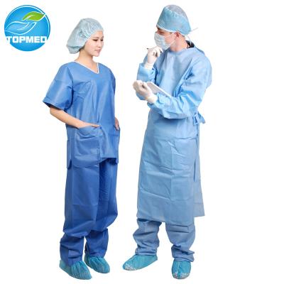 China Doctor or Visitor Use Disposable Isolation Gown PPE Disposable Medical Gown for sale