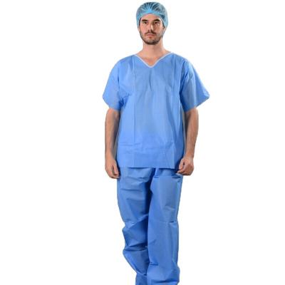 China Doctor or patient use TOPMED Disposable Medical Supplies PP/SMS Uniforms Hospital Scrub Suits with CE&ISO13485 for sale