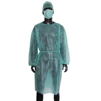 China Doctor or Visitor Use Disposable Isolation Gown Level 1/2/3 Protective Clothing White/Blue PP+PE SMS Isolation Gowns Hospital Uniform for sale