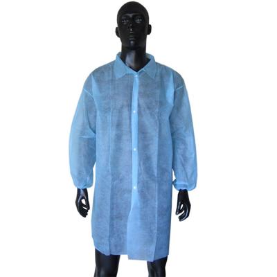 China PP Hospital Uniform Sleeve Long Thicken Dental Doctors Medical Blue Lab Coat for sale