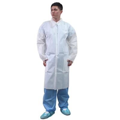 China Long Sleeve White Doctor Clothes PP Coat White Lab High Quality Coat for sale