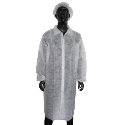 China Hospital Cotton Knitted Collar Lab Coats White Lab Coats For Single Use for sale