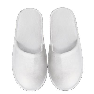 China Non-slip EVA Sole White Closed Toe Waffle Spa Slippers Cotton Lightweight Disposable Indoor Soft Hotel Slippers Non-slip Home Slipper for sale