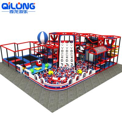 China New Kindergarten Steel Structure Kids Amusement Play Slide Equipment Indoor Soft Playground for sale