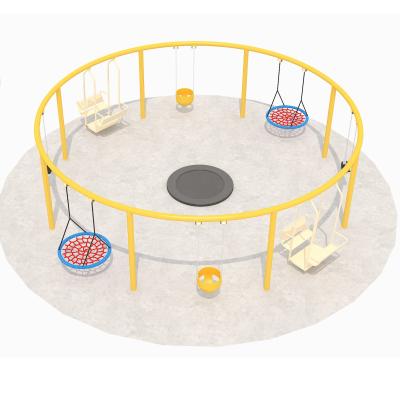 China Cheap Plastic Playground Equipment Backyard Kids Plastic Swing Play Sets for sale