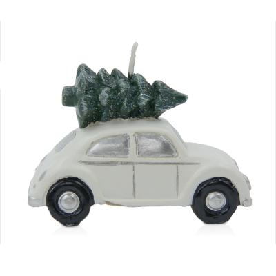 China WAX White Design Car Wax Candle Christmas Decoration Ornament for sale