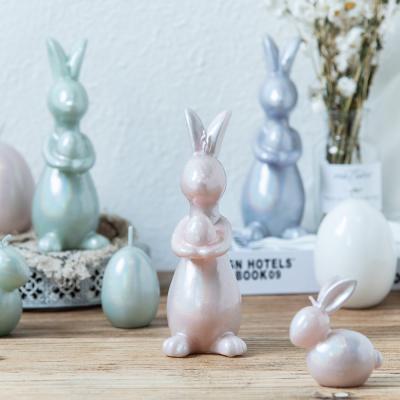 China PARAFFINE Handmade Cute Rabbit Paraffin Candle Easter Craft Candle for sale