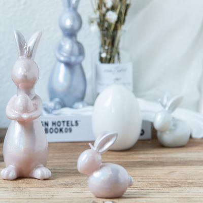 China Flameless Custom Design Decorative Cute Festival Rabbit Paraffin Candle For Easter for sale