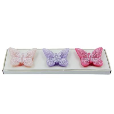 China Garden Butterfly Flameless Hot Selling Decorative Handmade Candle for sale