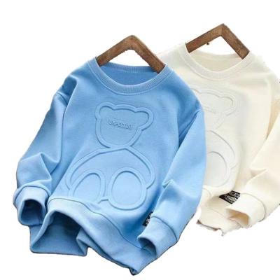 China 2021 Spring and Autumn New Pure Cotton Children's T-shirt Children's Long Sleeve Shirt Boys Hoodie Anti-Shrink Style Low Rise for sale