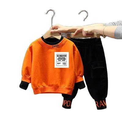 China Leisure boys spring and autumn wear children's suit in children 2021 new boys two sets of casual jacket pants baby children's clothes for sale