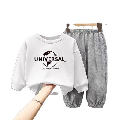 China Leisure autumn wear children's suit fashion men's and women's new heavy children's two-piece set for sale