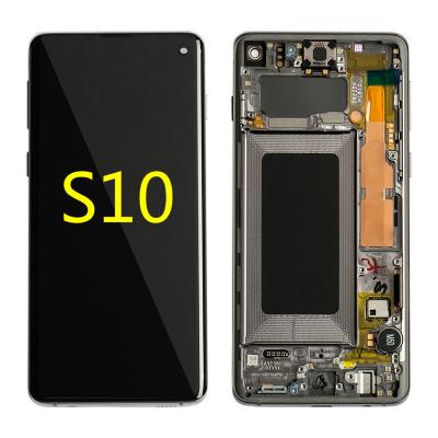 China Phone LCD Screen Replacment LCD Touch Screen Show DE Assembly With Frame For Pantalla Samsung Galaxy S10 S 10 5G G973F for sale