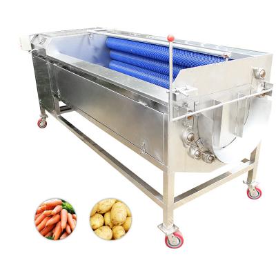 China Snack Factory LIGONG Soft Brush Carrot Polishing Sweet Potato Washing Peeling Machine for sale