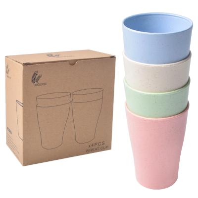 China Durable Wheat Straw Drinking Cup Toothbrush Holder Set Reusable Biodegradable Eco-Friendly Unbreakable Viable Bathroom for sale