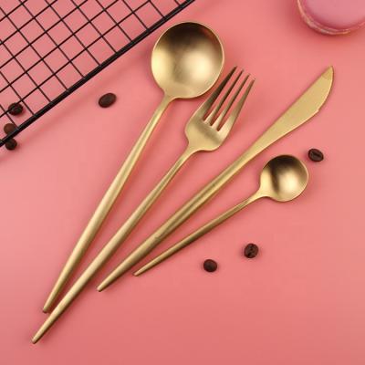 China Sustainable Wholesale High Quality Restaurant Stainless Steel Cutlery Set Of Four Pieces for sale