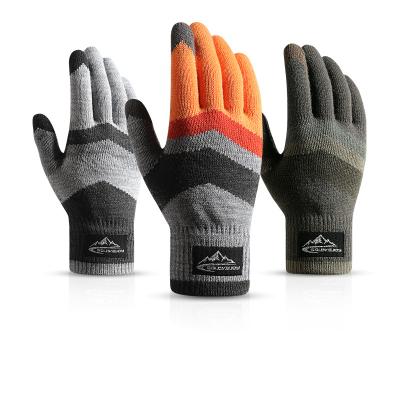 China Warm Knitted Gloves Winter Outdoor Cycling Wool/Men Touch Screen Gloves Acrylic Winter Gloves With Fleece for sale