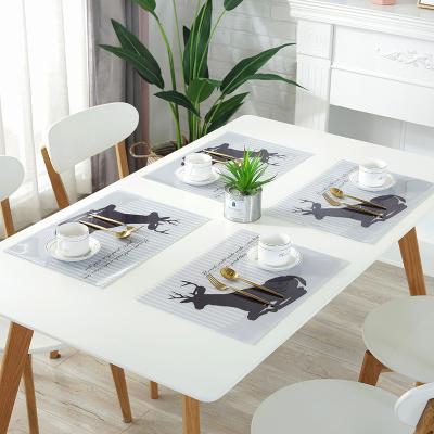 China Sustainable Plastic PVC PP Printed Eco - Friendly Restaurant Table Mats Placemat PVC Table for sale