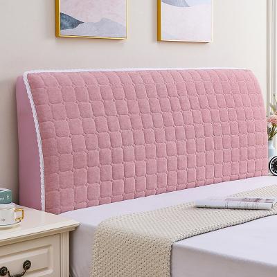 China Solid Color Headboard Dust Cover Protector Home Solid Color Head Cover Inclusive Single Soft Elastic Bed Cover for sale